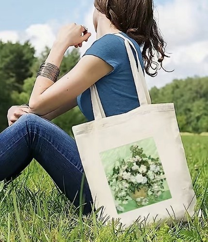 Van gogh white - white, canvas