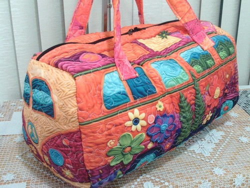 Unisex boho quilted weekender - quilted,
